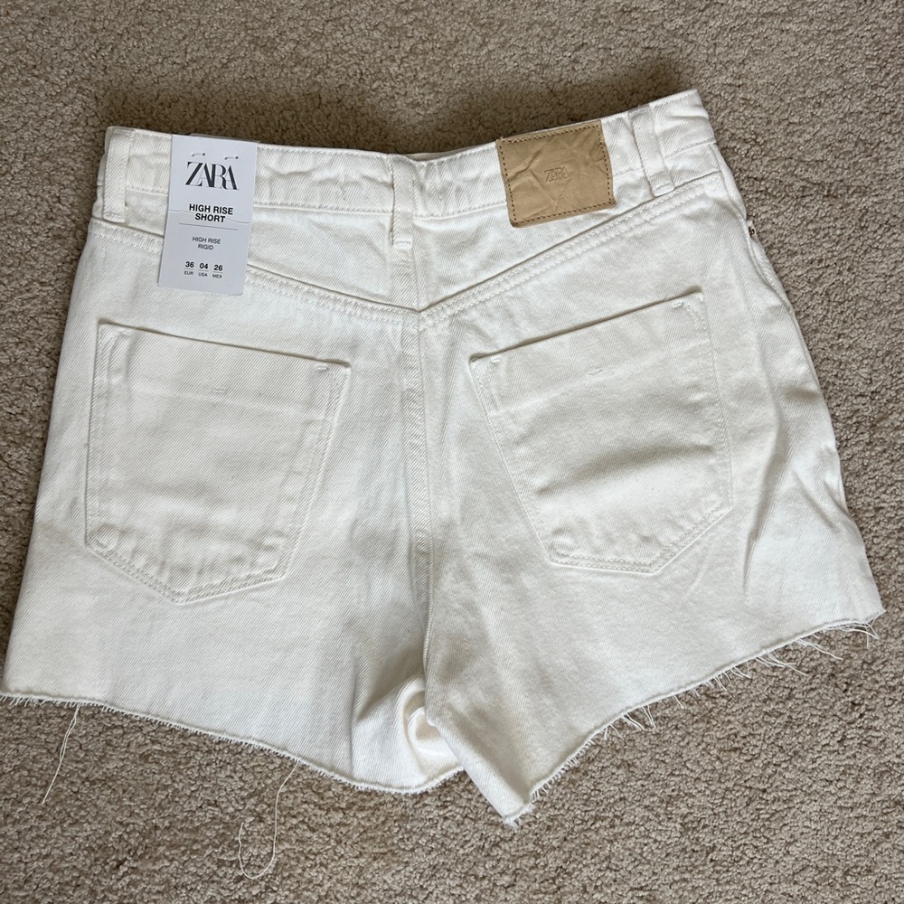 Zara High Rise Rigid Shorts NWT - Picture 5 of 5